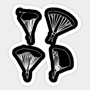 Paragliding Airborne Parachute Sticker